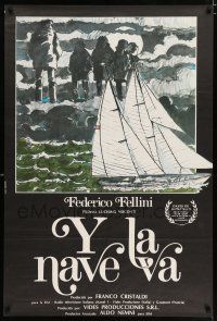 4p003 AND THE SHIP SAILS ON Argentinean '83 Federico Fellini's E la nave va, art by Fellini himself!