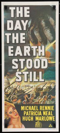 4p067 DAY THE EARTH STOOD STILL Aust daybill R70s Robert Wise, art of giant hand & Patricia Neal!