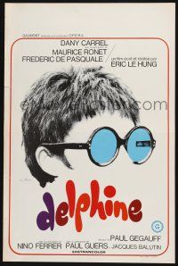 4p380 DELPHINE Belgian '69 xool artwork of troubled teen Dany Carrel with huge glasses!