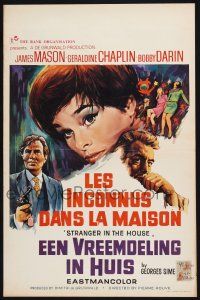4p461 STRANGER IN THE HOUSE Belgian '68 James Mason, Geraldine Chaplin, Bobby Darin, different!