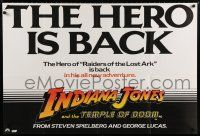 4p133 INDIANA JONES & THE TEMPLE OF DOOM teaser British quad '84 the hero is back!