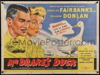 4p137 MISTER DRAKE'S DUCK British quad '51 Douglas Fairbanks Jr's duck lays radioactive eggs!
