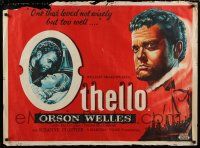 4p139 OTHELLO British quad '56 different art of Orson Welles in the title role, Shakespeare!