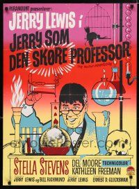 4p804 NUTTY PROFESSOR Danish '64 wacky art of director & star Jerry Lewis!