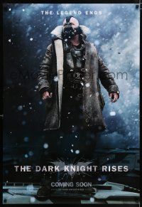 4p119 DARK KNIGHT RISES teaser English 1sh '12 Tom Hardy as Bane, the legend ends!