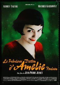 4p149 AMELIE French 27x39 '01 Jean-Pierre Jeunet, great close up of Audrey Tautou!