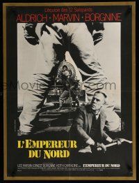 4p164 EMPEROR OF THE NORTH POLE French 23x30 '73 Lee Marvin, Ernest Borgnine!