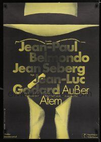 4p071 A BOUT DE SOUFFLE German R1968 Jean-Luc Godard, Jean Seberg, Jean-Paul Belmondo!