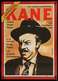 4p044 CITIZEN KANE Polish 26x36 R87 cool Time Magazine art of Orson Welles by Marszatek!