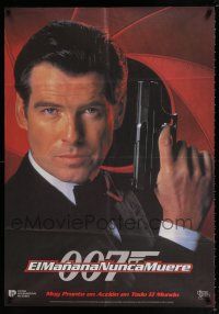 4p011 TOMORROW NEVER DIES South American '97 close-up of Pierce Brosnan as James Bond 007!