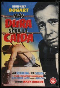 4p223 HARDER THEY FALL Spanish '56 Humphrey Bogart, Rod Steiger, boxer on ropes in ring image!