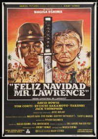 4p236 MERRY CHRISTMAS MR. LAWRENCE Spanish '83 David Bowie in World War II Japan, different art!