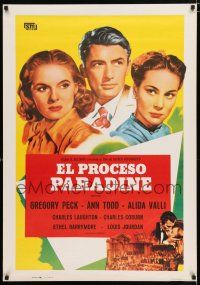 4p241 PARADINE CASE Spanish R82 Alfred Hitchcock, Gregory Peck, Ann Todd, Valli & top cast!