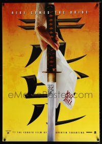 4p033 KILL BILL: VOL. 1 teaser DS Thai poster '03 Quentin Tarantino, best close up image of katana!