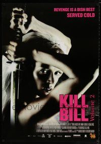 4p034 KILL BILL: VOL. 2 DS Thai poster '04 Uma Thurman with katana, Tarantino!