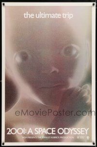 4r007 2001: A SPACE ODYSSEY 1sh R71 Stanley Kubrick, star child close up, the ultimate trip!