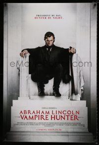 4r016 ABRAHAM LINCOLN: VAMPIRE HUNTER style B int'l advance DS 1sh '12 Walker in statue pose!