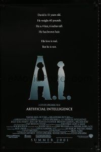 4r015 A.I. ARTIFICIAL INTELLIGENCE advance DS 1sh '01 Steven Spielberg, Haley Joel Osment, Jude Law