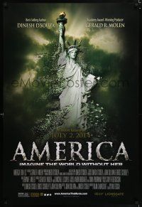 4r041 AMERICA: IMAGINE THE WORLD WITHOUT HER advance DS 1sh '14 Statue of Liberty crumbling!
