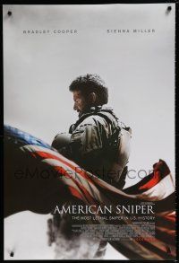 4r044 AMERICAN SNIPER int'l advance DS 1sh '14 Clint Eastwood, Bradley Cooper as legendary Chris Kyle!