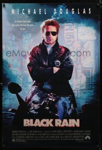 4r091 BLACK RAIN 1sh '89 Ridley Scott, Michael Douglas is an American cop in Japan!