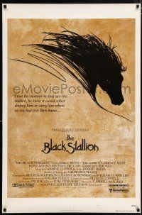 4r093 BLACK STALLION style A 1sh '79 Kelly Reno, Teri Garr, Carroll Ballard, great horse art!