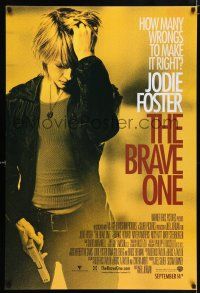 4r111 BRAVE ONE advance DS 1sh '07 Neil Jordan directed, Jodie Foster & Terrence Howard!