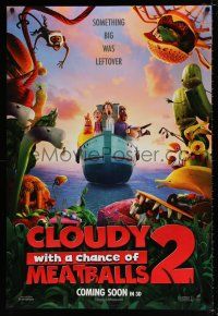 4r161 CLOUDY WITH A CHANCE OF MEATBALLS 2 teaser DS 1sh '13 something big was leftover!