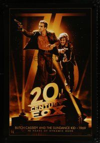 4r008 20TH CENTURY FOX 75TH ANNIVERSARY 27x40 commercial poster '10 Butch Cassidy & Sundance Kid!