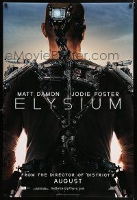 4r226 ELYSIUM teaser DS 1sh '13 Matt Damon, Jodie Foster, Sharlto Copley, sci-fi action!