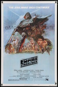 4r229 EMPIRE STRIKES BACK style B 1sh '80 George Lucas sci-fi classic, cool art by Tom Jung!