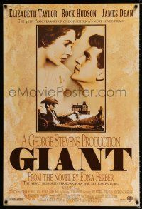 4r299 GIANT 1sh R96 James Dean, Elizabeth Taylor, Rock Hudson, directed by George Stevens!