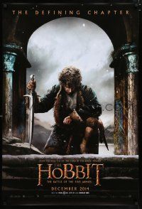 4r350 HOBBIT: THE BATTLE OF THE FIVE ARMIES teaser DS 1sh '14 Martin Freeman as Bilbo Baggins!