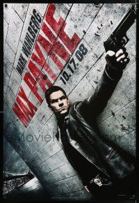 4r487 MAX PAYNE style C teaser DS 1sh '08 cool artwork image of Mark Wahlberg in title role!