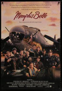 4r493 MEMPHIS BELLE 1sh '90 Matt Modine, Sean Astin, cool cast portrait by WWII B-17 bomber!