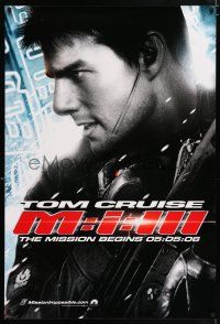 4r506 MISSION IMPOSSIBLE 3 teaser 1sh '06 super incredible spy Tom Cruise is back!
