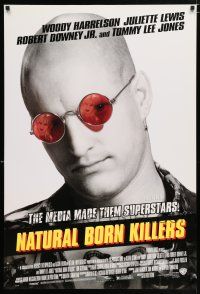 4r540 NATURAL BORN KILLERS white tagline style B DS 1sh '94 Stone cult classic, Woody Harrelson!