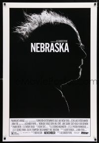 4r541 NEBRASKA advance DS 1sh '13 cool high contrast profile image of Bruce Dern!