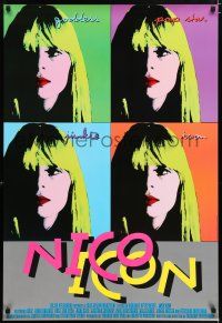 4r546 NICO ICON 1sh '96 biography of the famous goddess, pop star, junkie, icon!