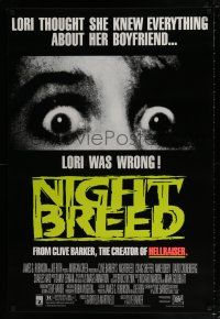4r550 NIGHTBREED 1sh '90 Clive Barker, David Cronenberg, Craig Sheffer, Anne Bobby!