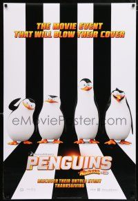 4r581 PENGUINS OF MADAGASCAR style A advance DS 1sh '14 a movie event that will blow their cover!