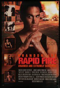 4r636 RAPID FIRE style C int'l DS 1sh '92 Powers Boothe, Nick Mancuso, great images of Brandon Lee
