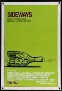 4r700 SIDEWAYS advance 1sh '04 Alexander Payne classic, cool art of men in bottle!
