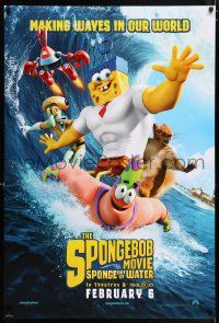 4r721 SPONGEBOB MOVIE: SPONGE OUT OF WATER teaser DS 1sh '15 wacky image surfing with cast!