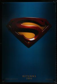 4r749 SUPERMAN RETURNS teaser DS 1sh '06 Bryan Singer, Brandon Routh, Kate Bosworth, Kevin Spacey