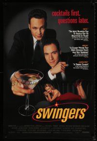 4r752 SWINGERS reviews 1sh '96 Vince Vaughn & Jon Favreau, cocktails first, questions later!