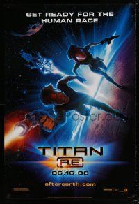 4r773 TITAN A.E. style A teaser 1sh '00 Don Bluth sci-fi cartoon, get ready for the human race!