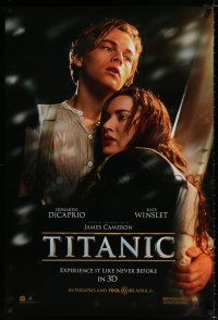 4r774 TITANIC April 6 DS 1sh R12 Leonardo DiCaprio, Kate Winslet, directed by James Cameron!