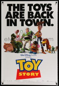 4r784 TOY STORY cast style DS 1sh '95 Disney/Pixar cartoon, Buzz Lightyear, Woody & more!