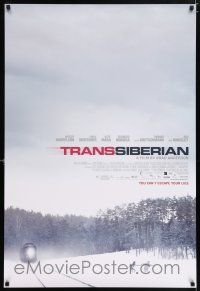 4r797 TRANSSIBERIAN DS 1sh '08 Woody Harrelson, Emily Mortimer, you can't escape your lies!